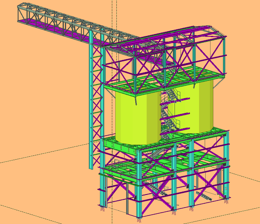 工业设备钢结构模型